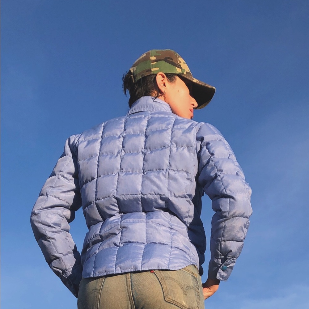 Sky Blue Goose Down Jacket